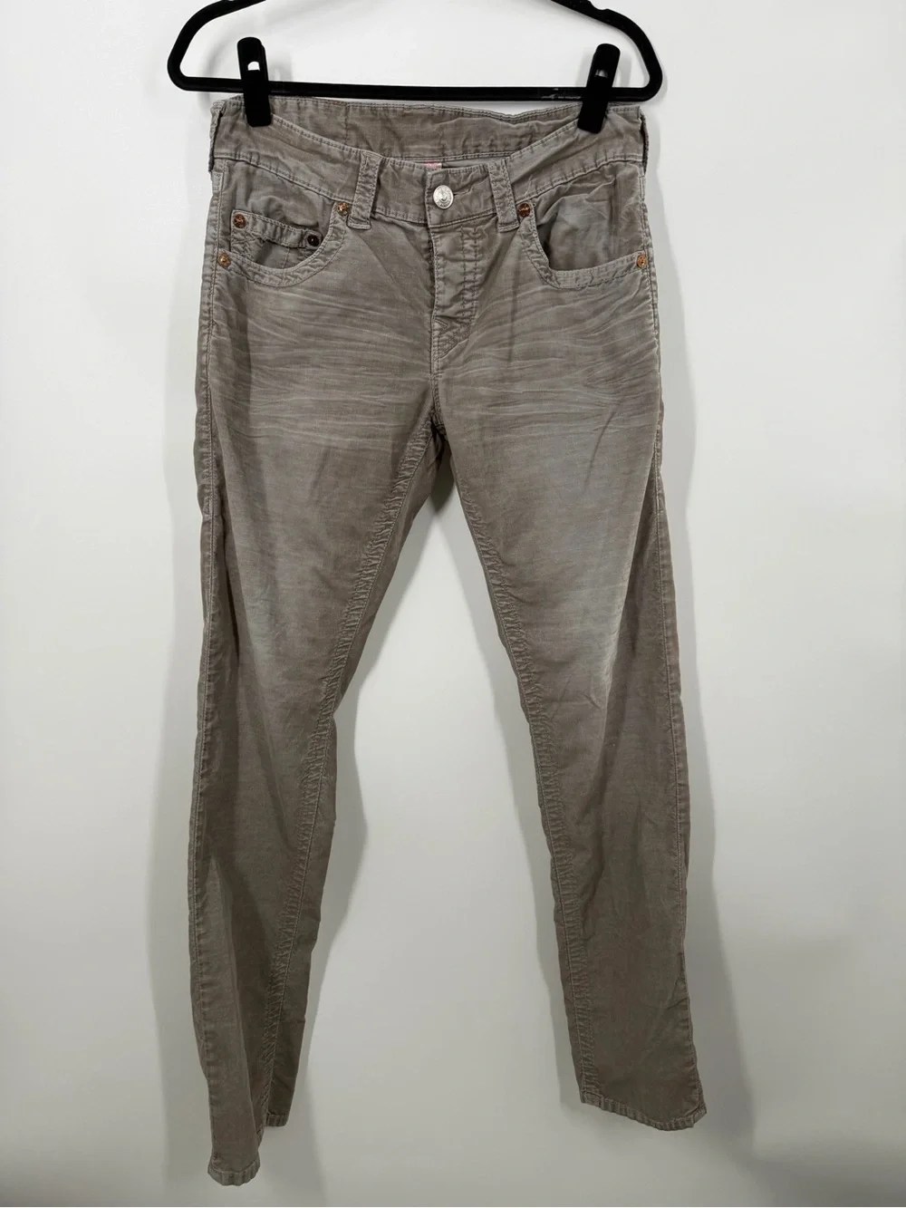 True Religion Geno Gray Corduroy Slim Pants